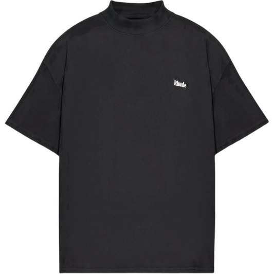 Rhude Classique Mock Neck Tee Black