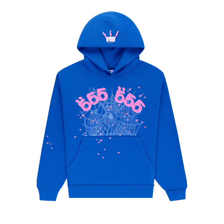 Sp5der Angel Number Hoodie 'Blue'