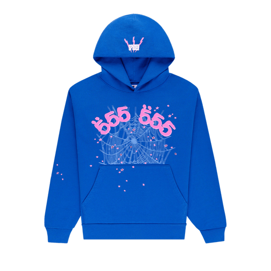 Sp5der Angel Number Hoodie 'Blue'