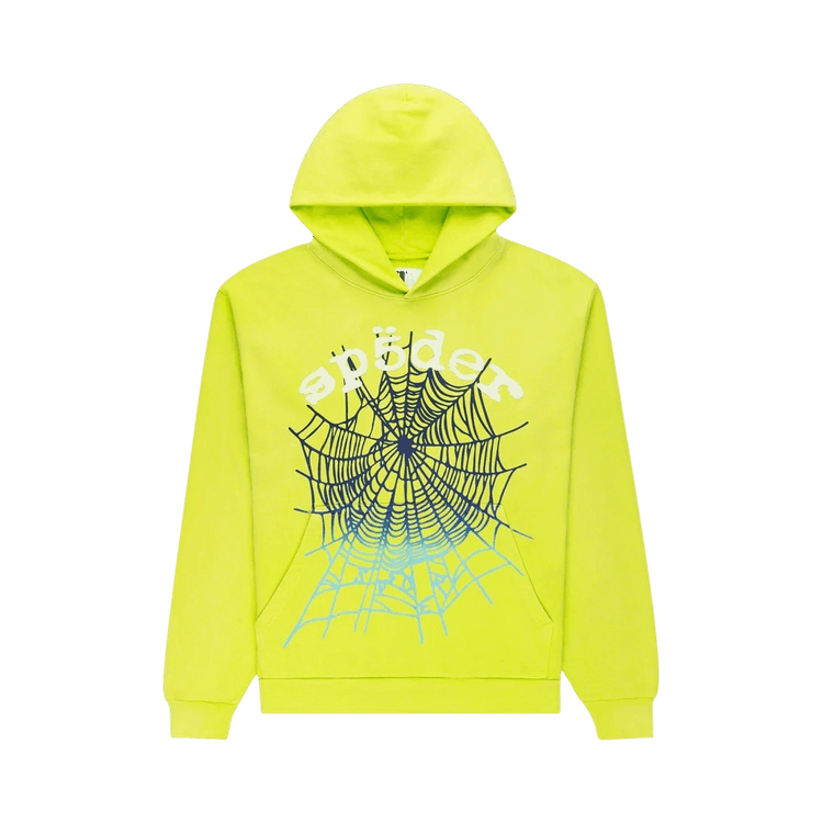 Sp5der Og Web V2 Gradient Hoodie 'Acid Green'