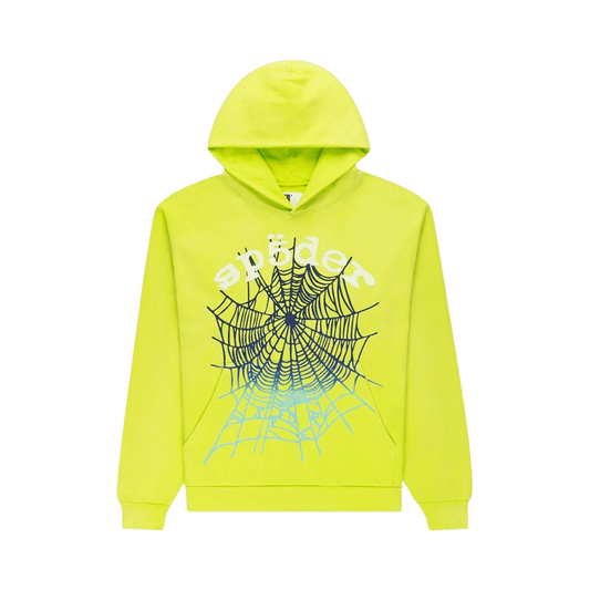 Sp5der Og Web V2 Gradient Hoodie 'Acid Green'